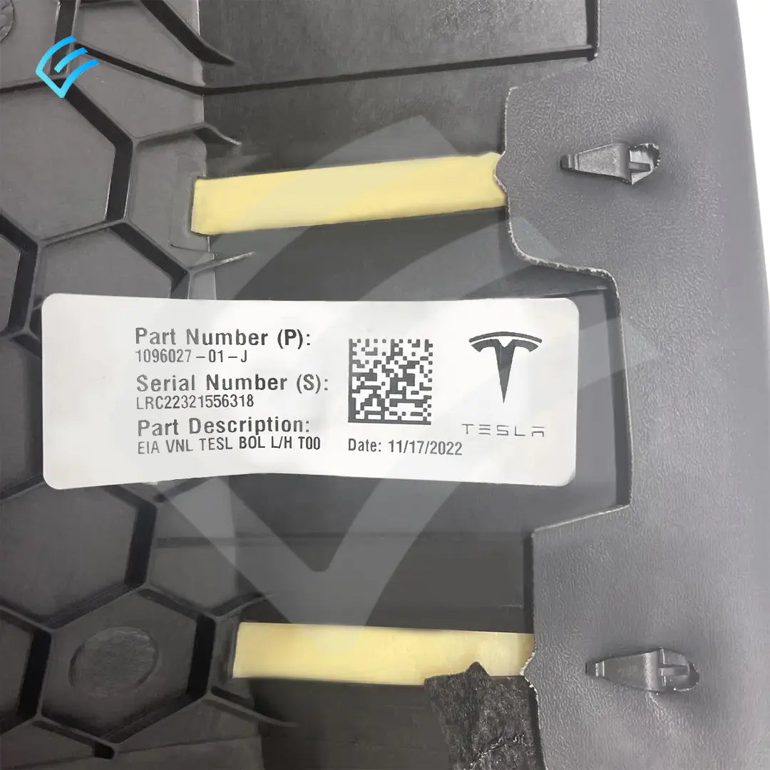 NUEVO OEM Tesla Model 3 Segunda Fila Bolster Mano Izquierda Negro 1096027-01-J